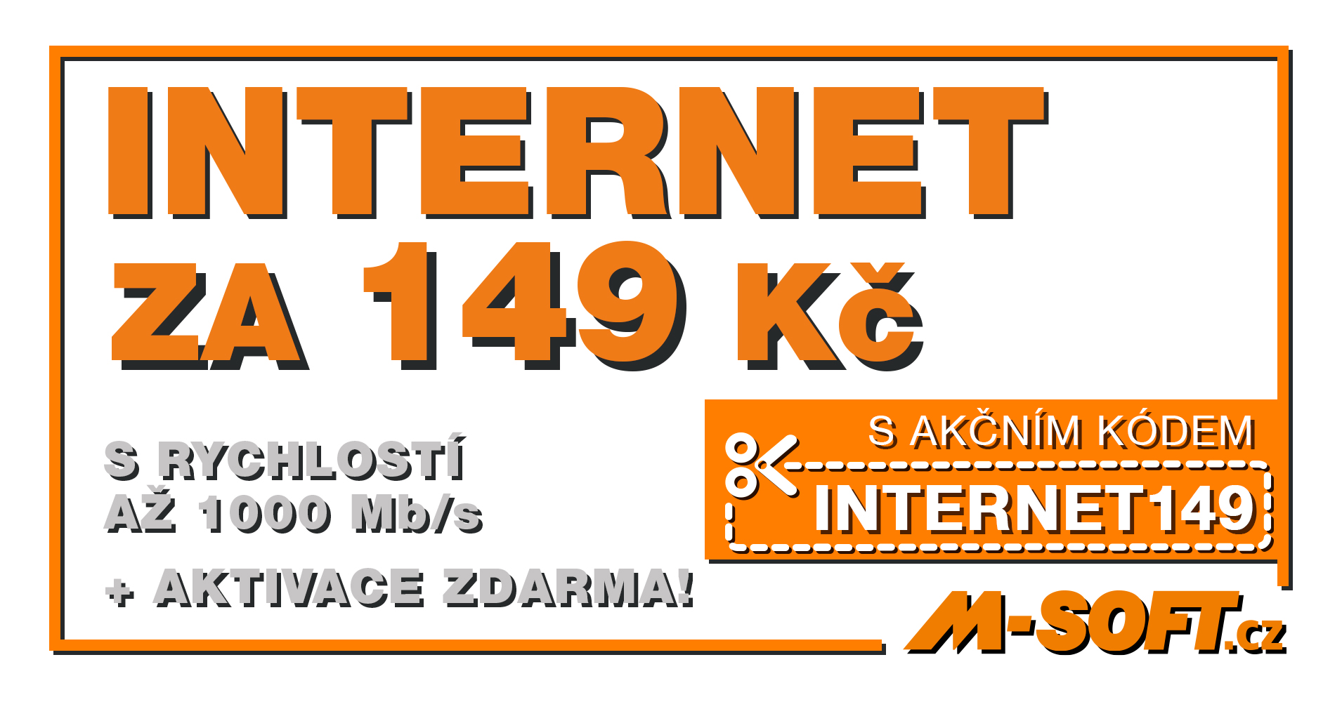 Internet za 149 Kč měsíčně
